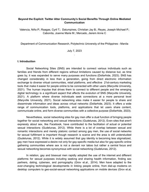 (PDF) Beyond the Explicit: Twitter Alter Community's Social .
